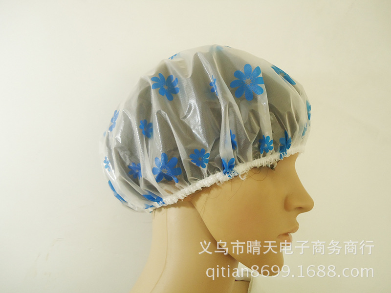 Printed rural style waterproof bath cap dust cap care mask makeup cap environmental EVA adult bath cap