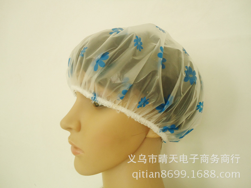 Printed rural style waterproof bath cap dust cap care mask makeup cap environmental EVA adult bath cap