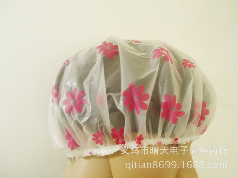 Printed rural style waterproof bath cap dust cap care mask makeup cap environmental EVA adult bath cap