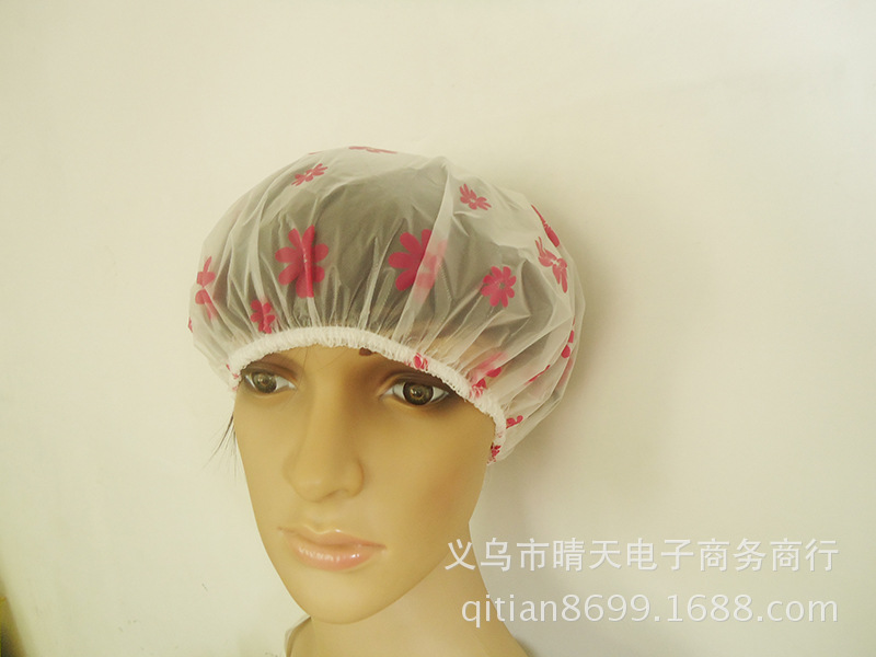 Printed rural style waterproof bath cap dust cap care mask makeup cap environmental EVA adult bath cap