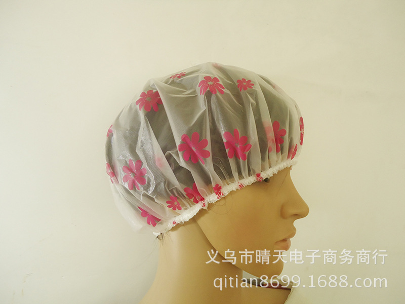 Printed rural style waterproof bath cap dust cap care mask makeup cap environmental EVA adult bath cap
