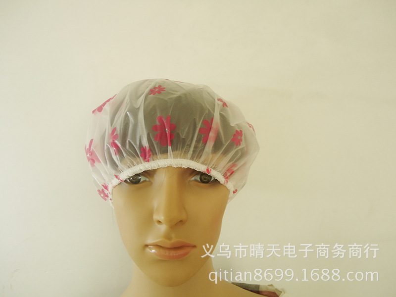Printed rural style waterproof bath cap dust cap care mask makeup cap environmental EVA adult bath cap