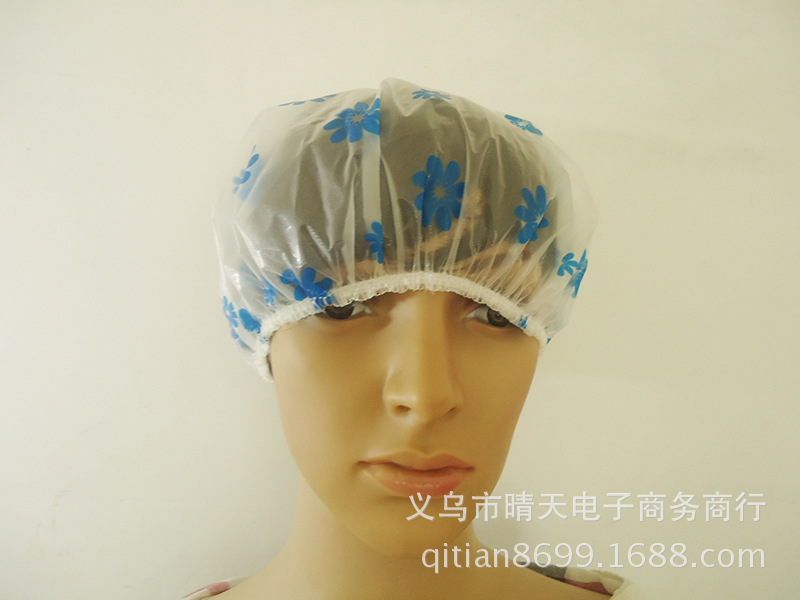 Printed rural style waterproof bath cap dust cap care mask makeup cap environmental EVA adult bath cap
