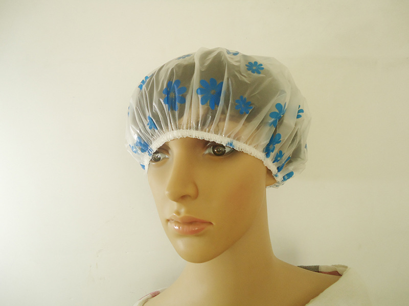 Printed rural style waterproof bath cap dust cap care mask makeup cap environmental EVA adult bath cap