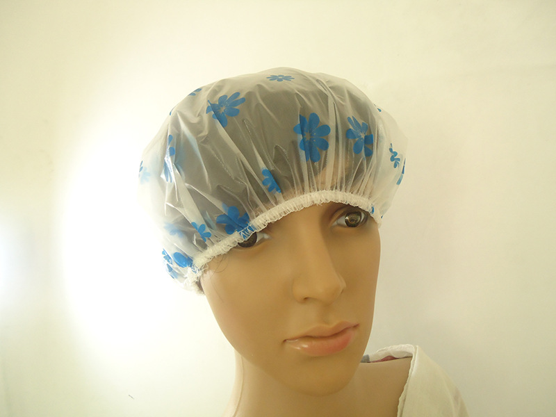 Printed rural style waterproof bath cap dust cap care mask makeup cap environmental EVA adult bath cap
