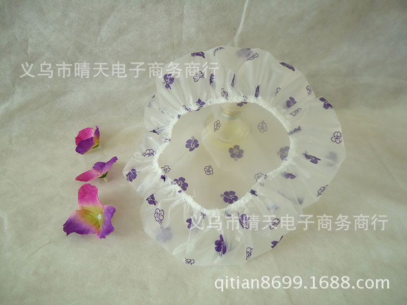 Printed rural style waterproof bath cap dust cap care mask makeup cap environmental EVA adult bath cap