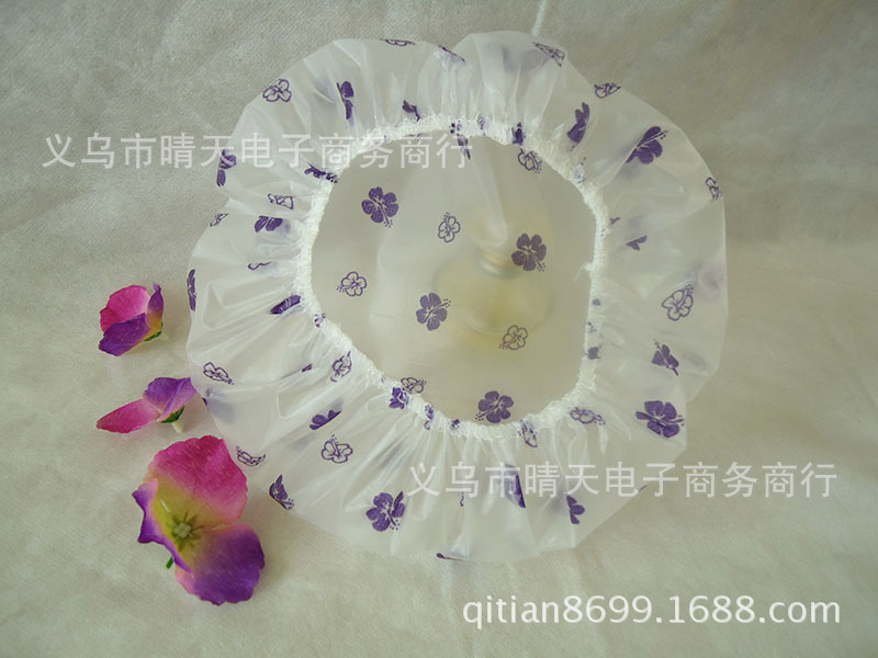 Printed rural style waterproof bath cap dust cap care mask makeup cap environmental EVA adult bath cap