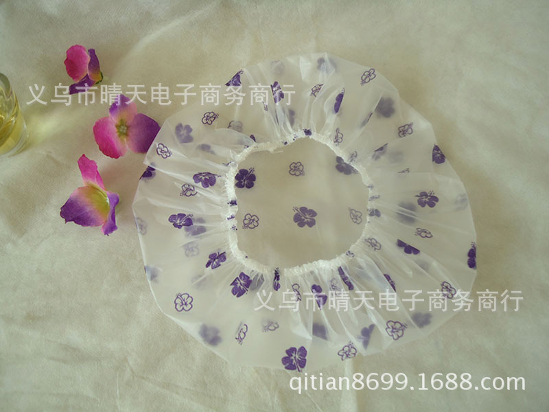 Printed rural style waterproof bath cap dust cap care mask makeup cap environmental EVA adult bath cap
