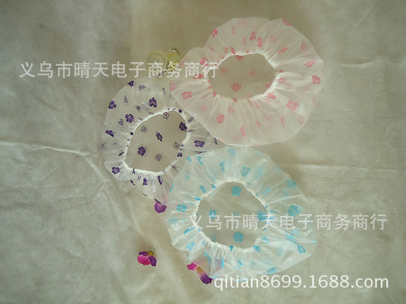 Printed rural style waterproof bath cap dust cap care mask makeup cap environmental EVA adult bath cap