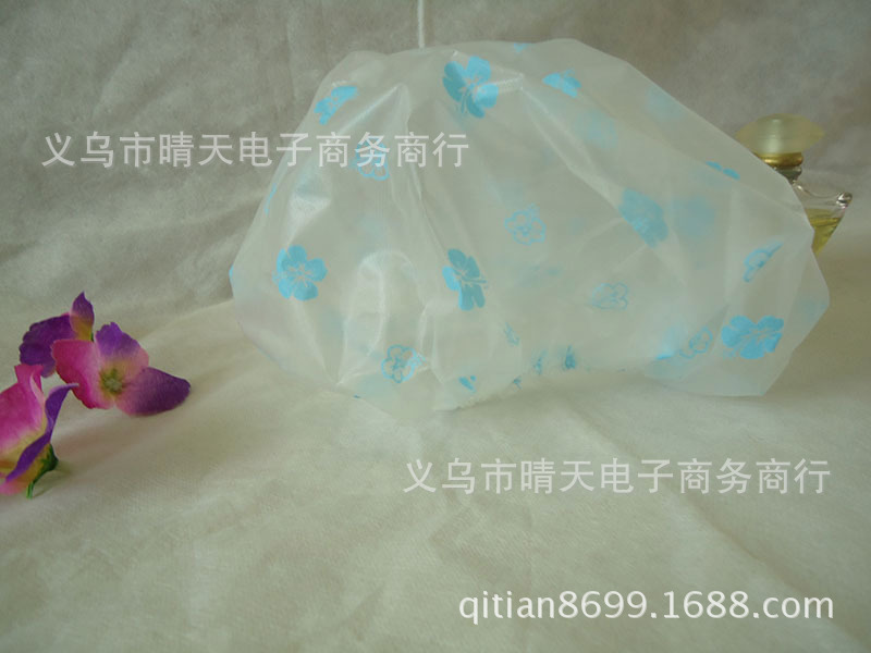 Printed rural style waterproof bath cap dust cap care mask makeup cap environmental EVA adult bath cap