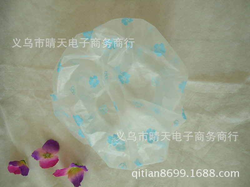 Printed rural style waterproof bath cap dust cap care mask makeup cap environmental EVA adult bath cap