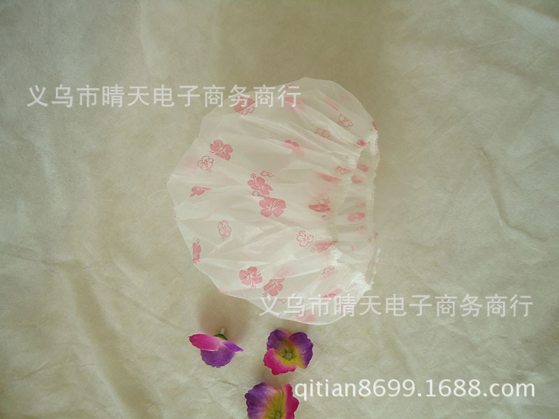 Printed rural style waterproof bath cap dust cap care mask makeup cap environmental EVA adult bath cap