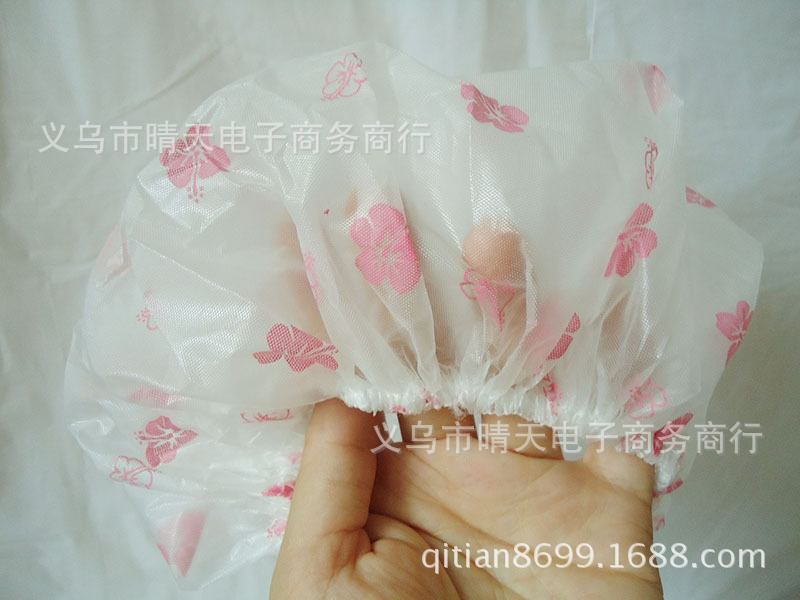 Printed rural style waterproof bath cap dust cap care mask makeup cap environmental EVA adult bath cap