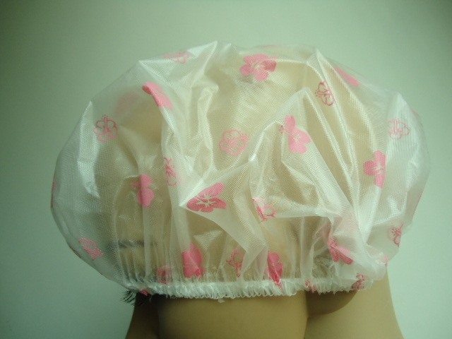 Printed rural style waterproof bath cap dust cap care mask makeup cap environmental EVA adult bath cap