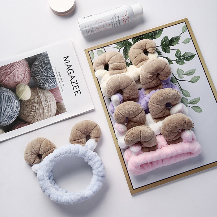 face wash hair band hair band sheep horn band hair band South Korea lovely headscarf women face mask makeup hair cover