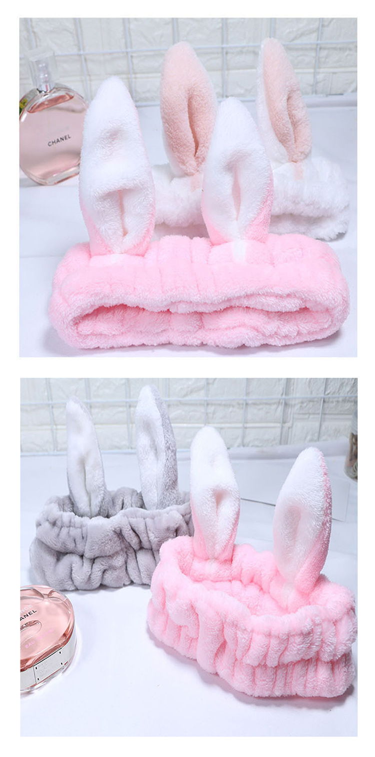 Cute show MOE stereo rabbit ears wash face hair band makeup mask band hair band hair band Korean hair accessories
