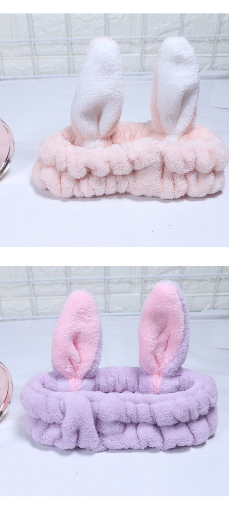 Cute show MOE stereo rabbit ears wash face hair band makeup mask band hair band hair band Korean hair accessories
