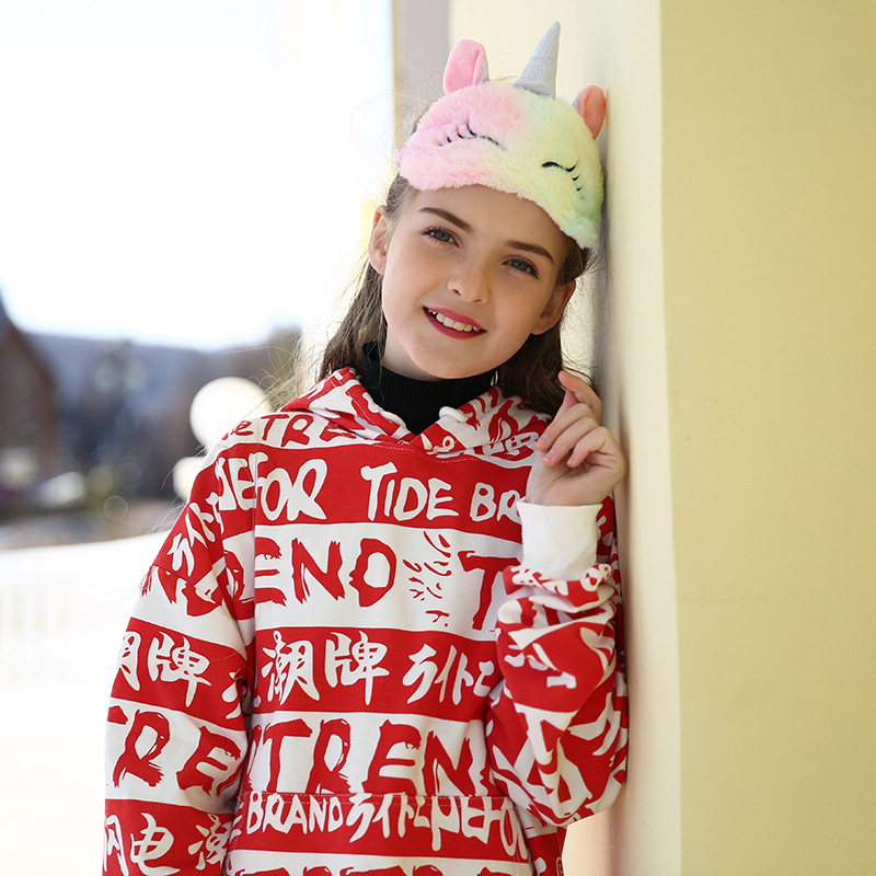 Unicorn new cute Fluffy Shade for Unicorn girl Cartoon Sleep Mask For students