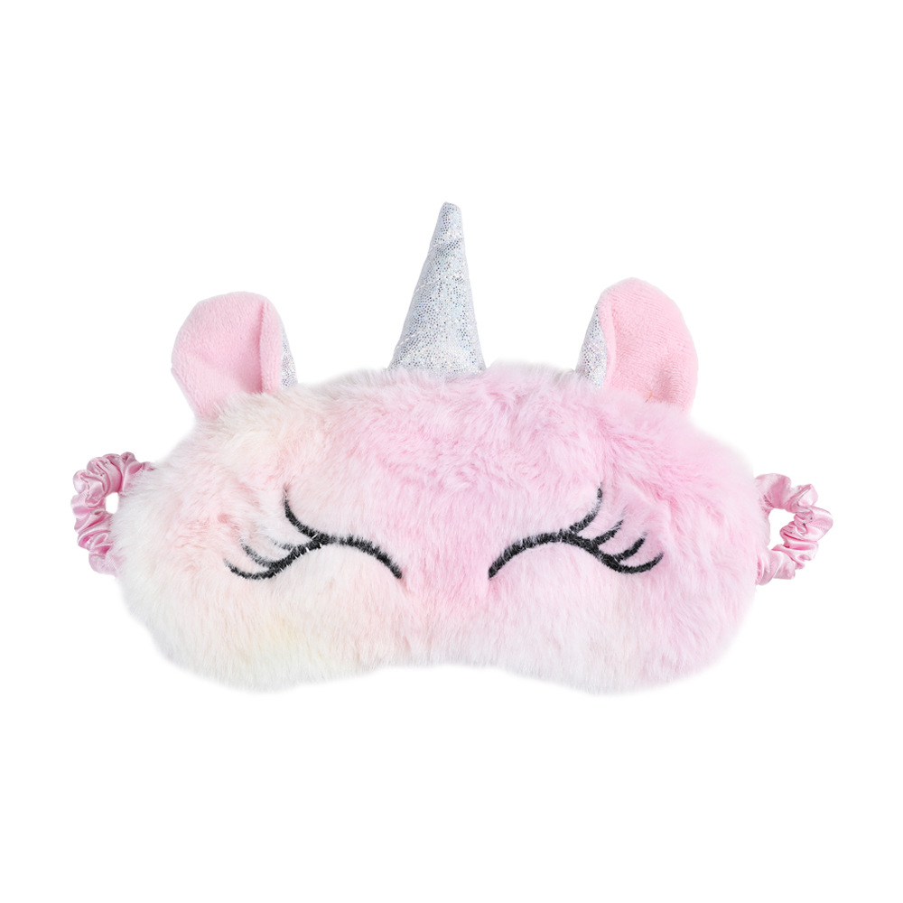 Unicorn new cute Fluffy Shade for Unicorn girl Cartoon Sleep Mask For students
