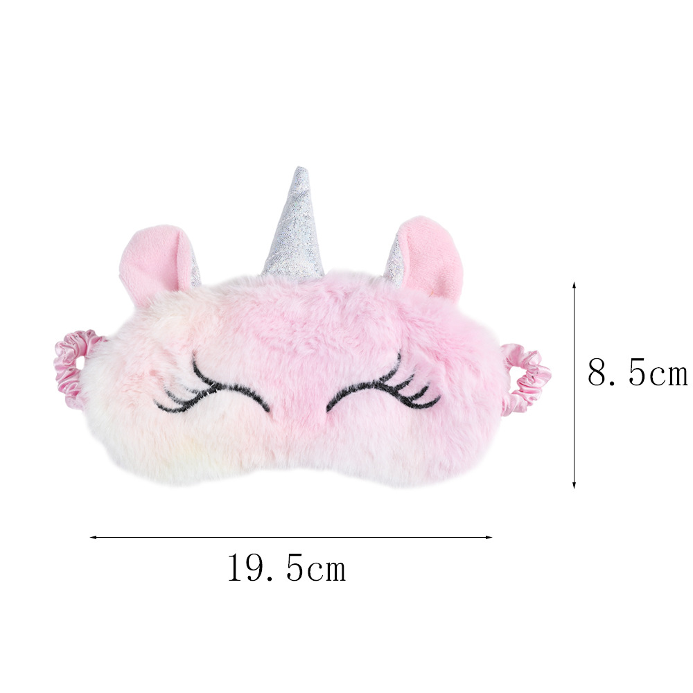 Unicorn new cute Fluffy Shade for Unicorn girl Cartoon Sleep Mask For students
