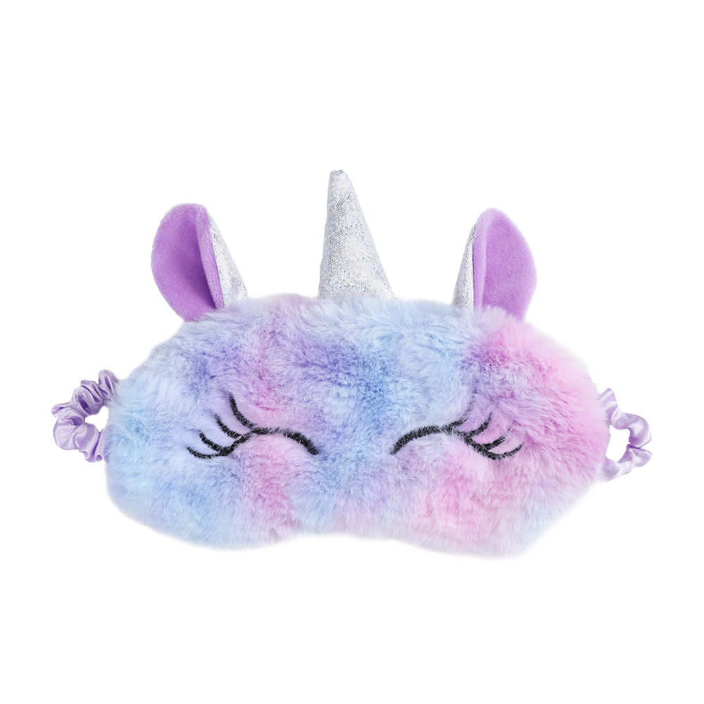 Unicorn new cute Fluffy Shade for Unicorn girl Cartoon Sleep Mask For students