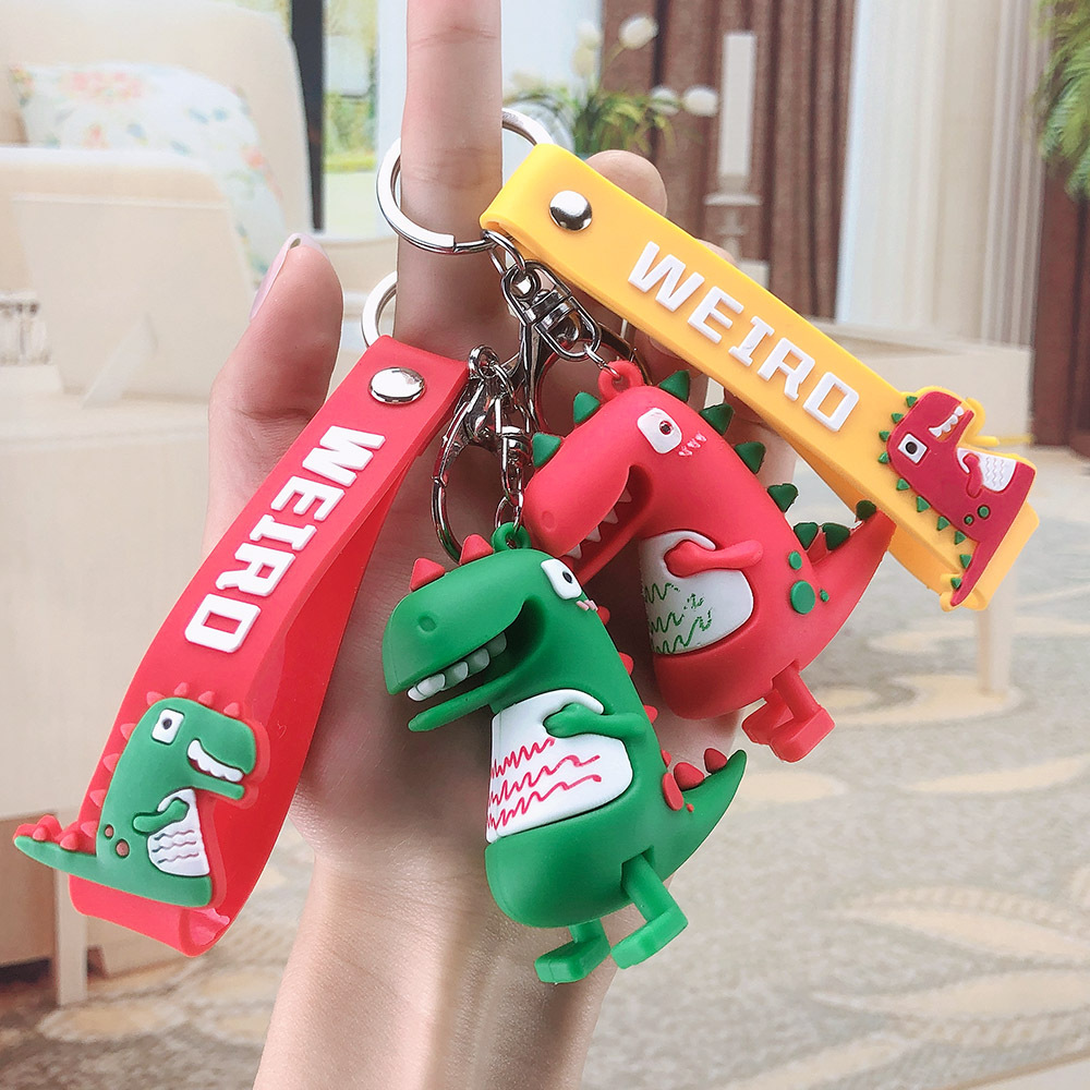 Cartoon Dinosaur Doll Keychain Men&#039;s and Women&#039;s Car Key Pendant Chain ThreeDimensional New Year Pendant Small Gift