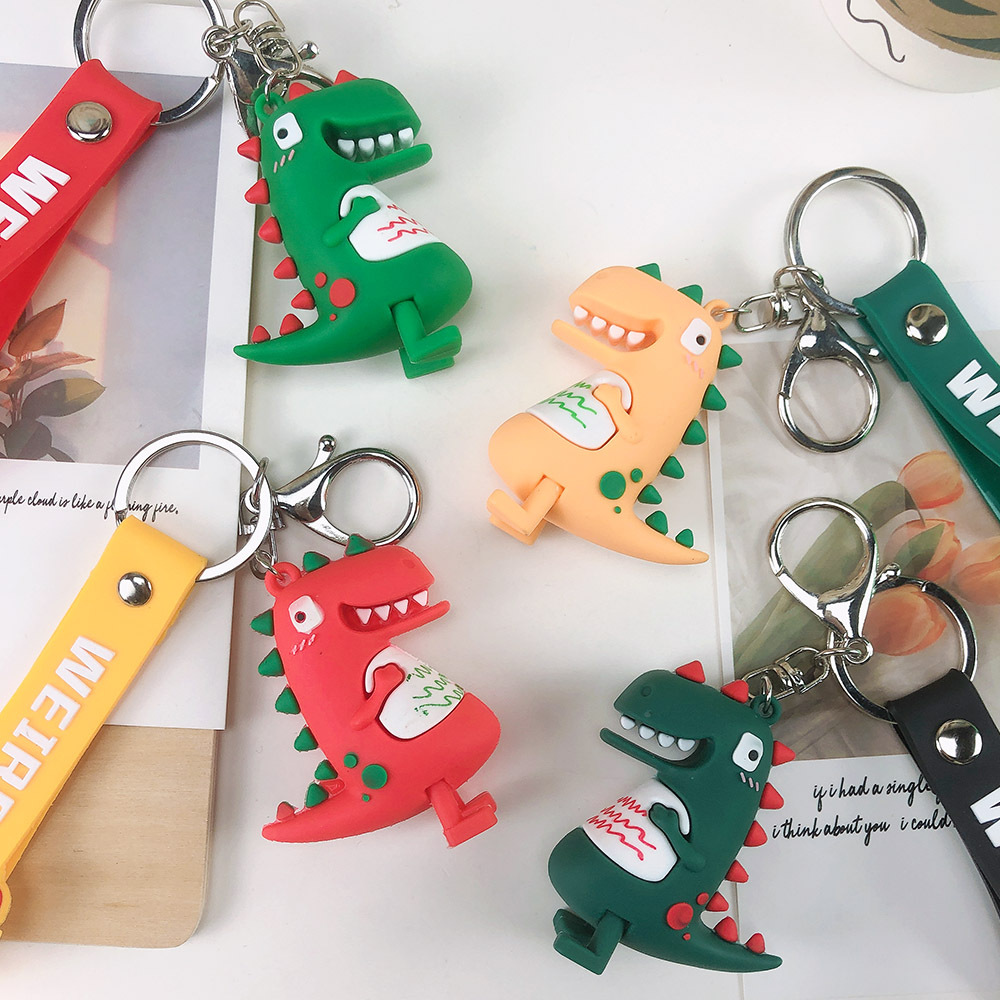 Cartoon Dinosaur Doll Keychain Men&#039;s and Women&#039;s Car Key Pendant Chain ThreeDimensional New Year Pendant Small Gift