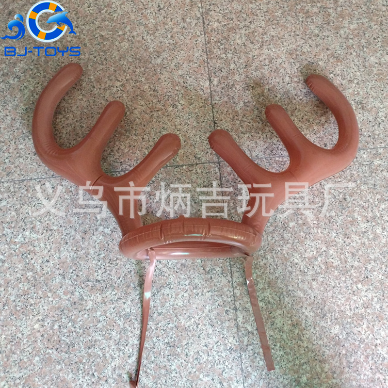 Currently Available Direct Sales Inflatable Christmas Antlers Inflatable Antler Ring Inflatable Christmas Hat Elk Horn Ring