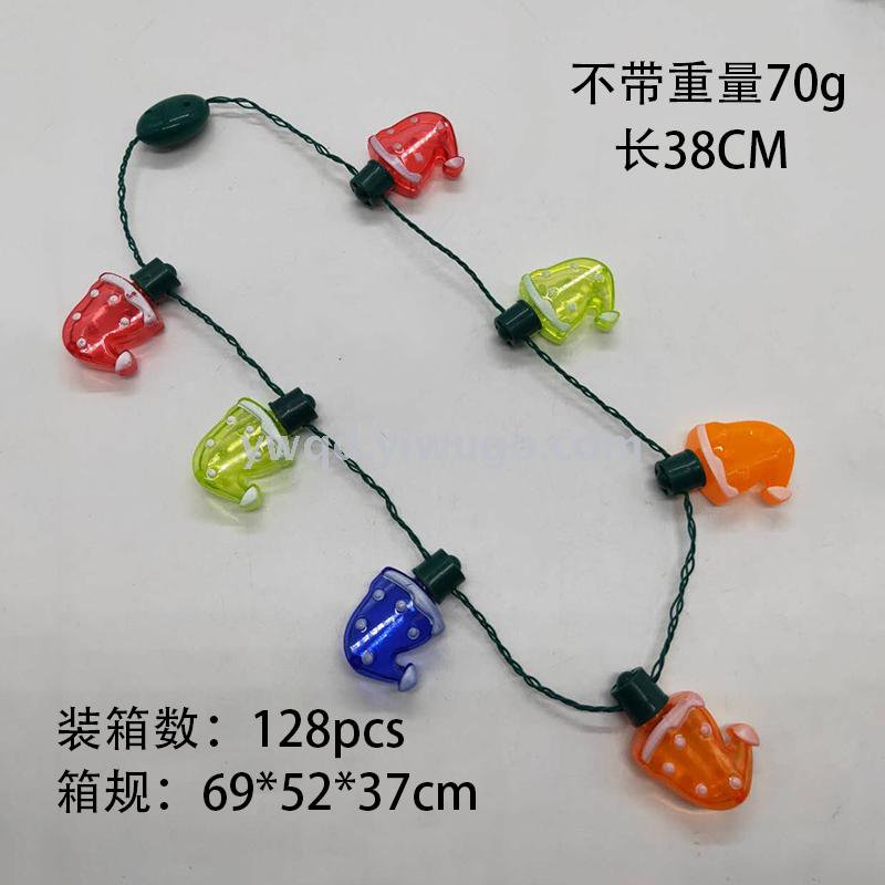 ZD Luminous Necklace Led Halloween Christmas Products Foreign Trade Popular Style Manufacturers Luminous Necklace Christmas Hat