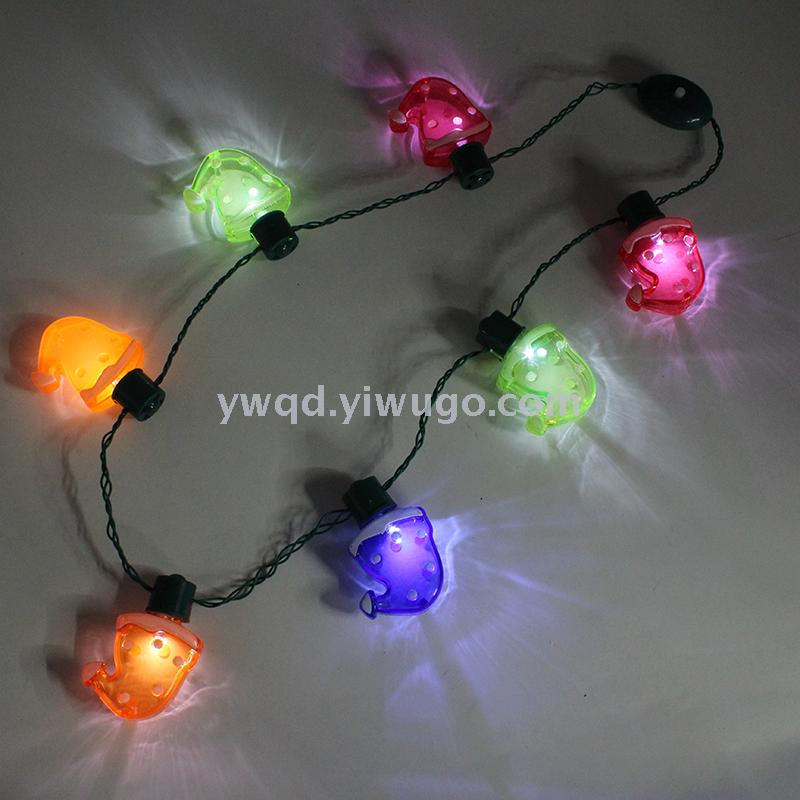ZD Luminous Necklace Led Halloween Christmas Products Foreign Trade Popular Style Manufacturers Luminous Necklace Christmas Hat
