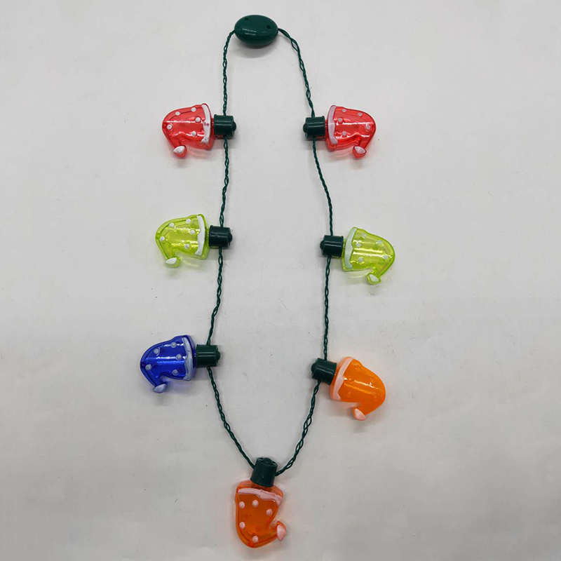 ZD Luminous Necklace Led Halloween Christmas Products Foreign Trade Popular Style Manufacturers Luminous Necklace Christmas Hat ZD Luminous Necklace Led Halloween Christmas Products Foreign Trade Popular Style Manufacturers Luminous Necklace Christmas Hat