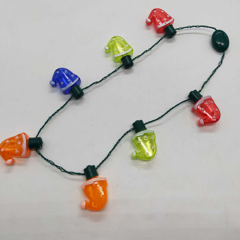 ZD Luminous Necklace Led Halloween Christmas Products Foreign Trade Popular Style Manufacturers Luminous Necklace Christmas Hat ZD Luminous Necklace Led Halloween Christmas Products Foreign Trade Popular Style Manufacturers Luminous Necklace Christmas Hat