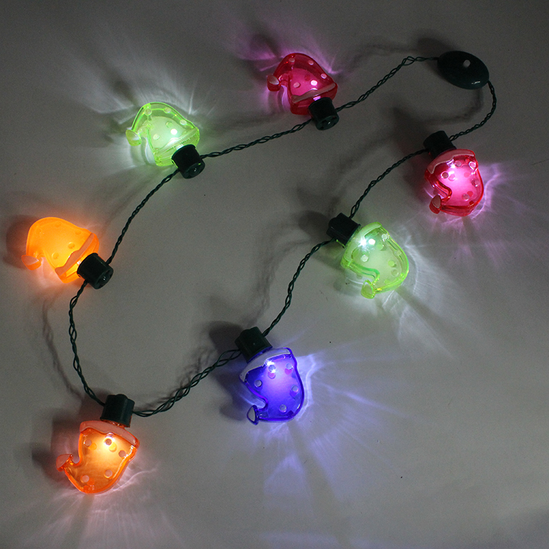 ZD Luminous Necklace Led Halloween Christmas Products Foreign Trade Popular Style Manufacturers Luminous Necklace Christmas Hat ZD Luminous Necklace Led Halloween Christmas Products Foreign Trade Popular Style Manufacturers Luminous Necklace Christmas Hat