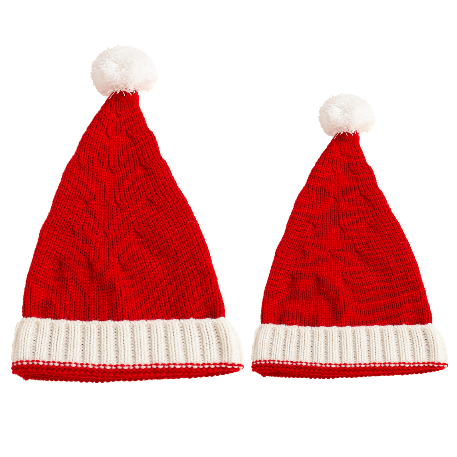 European and American Autumn and Winter New Parent-Child Hat Wool Christmas Hat Single Ball Acrylic Baby Mother Warm Knitted Hat European and American Autumn and Winter New Parent-Child Hat Wool Christmas Hat Single Ball Acrylic Baby Mother Warm Knitted Hat