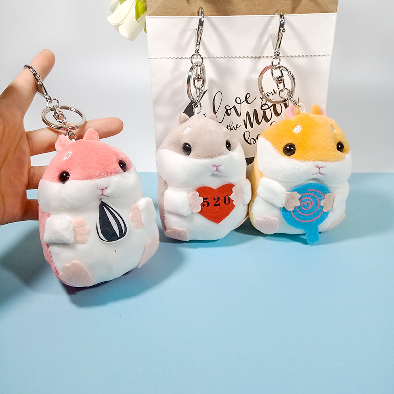 Cute Little Hamster Doll Plush Toys Doll Mini Fat Mouse Little Mouse Pendant Keychain Girl Small Gift Cute Little Hamster Doll Plush Toys Doll Mini Fat Mouse Little Mouse Pendant Keychain Girl Small Gift