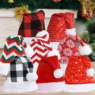 2021 New Christmas Hat Cross-Border Amazon Christmas Decorations Hat Children's Christmas Gift Factory Wholesale