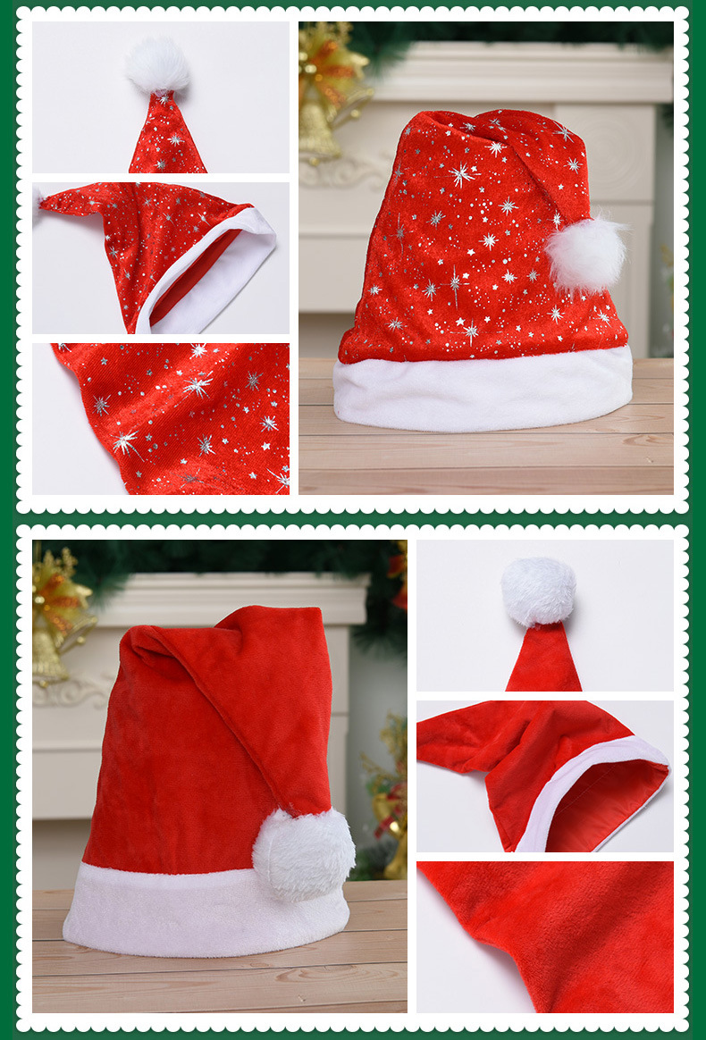 2021 New Christmas Hat Cross-Border Amazon Christmas Decorations Hat Children's Christmas Gift Factory Wholesale