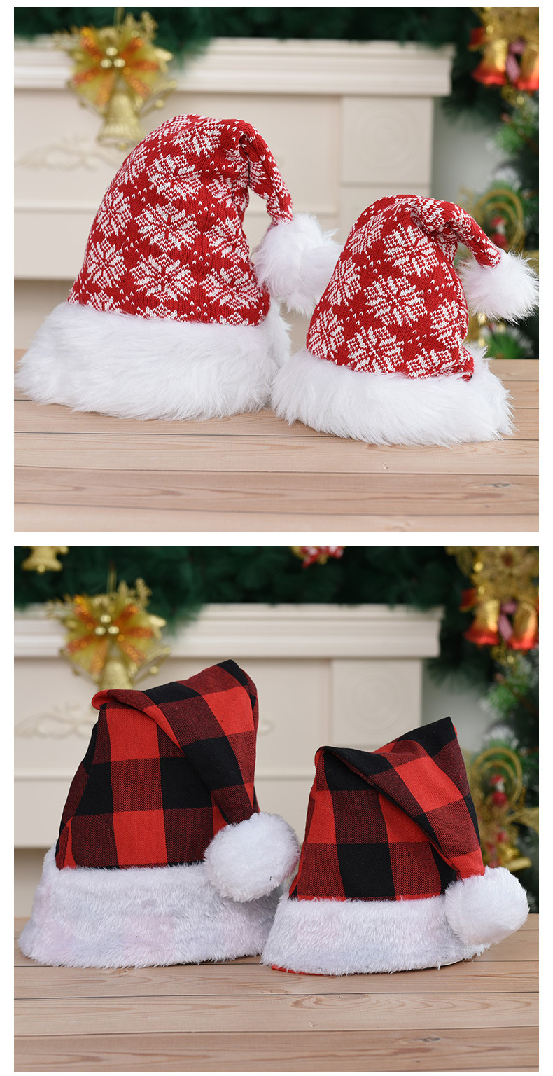 2021 New Christmas Hat Cross-Border Amazon Christmas Decorations Hat Children's Christmas Gift Factory Wholesale