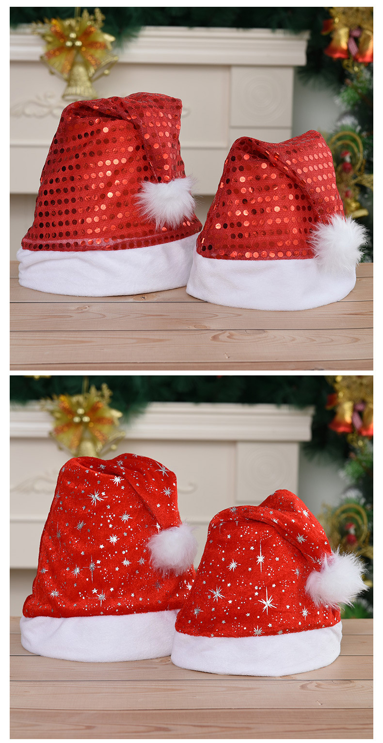 2021 New Christmas Hat Cross-Border Amazon Christmas Decorations Hat Children's Christmas Gift Factory Wholesale