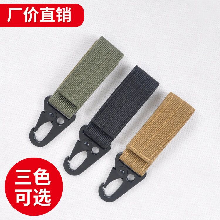 Outdoor Tactics Nylon Ribbon Hanging Buckle Multi-Functional Climbing Button Carabiner Olecranon Hooks Multi-Purpose Belt Keychain Manufacturer