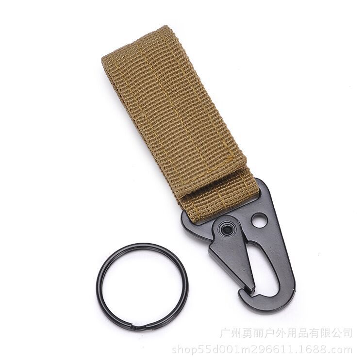 Outdoor Tactics Nylon Ribbon Hanging Buckle Multi-Functional Climbing Button Carabiner Olecranon Hooks Multi-Purpose Belt Keychain Manufacturer