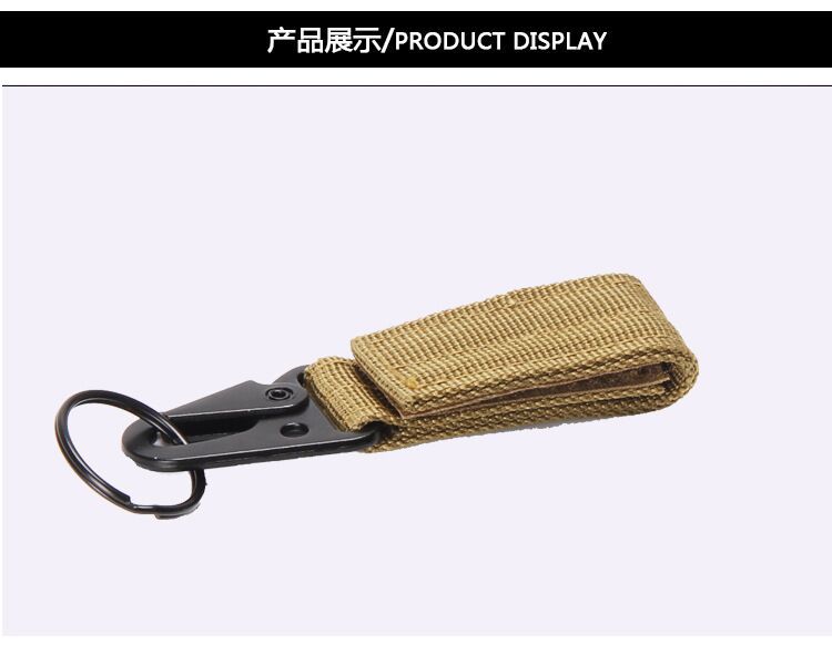 Outdoor Tactics Nylon Ribbon Hanging Buckle Multi-Functional Climbing Button Carabiner Olecranon Hooks Multi-Purpose Belt Keychain Manufacturer