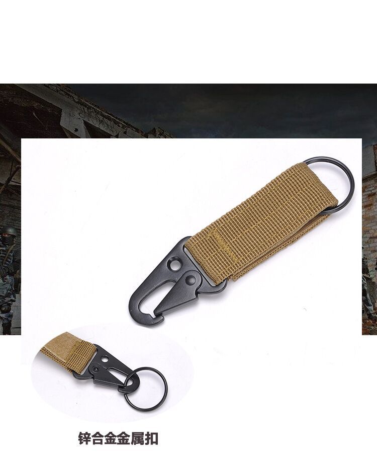 Outdoor Tactics Nylon Ribbon Hanging Buckle Multi-Functional Climbing Button Carabiner Olecranon Hooks Multi-Purpose Belt Keychain Manufacturer