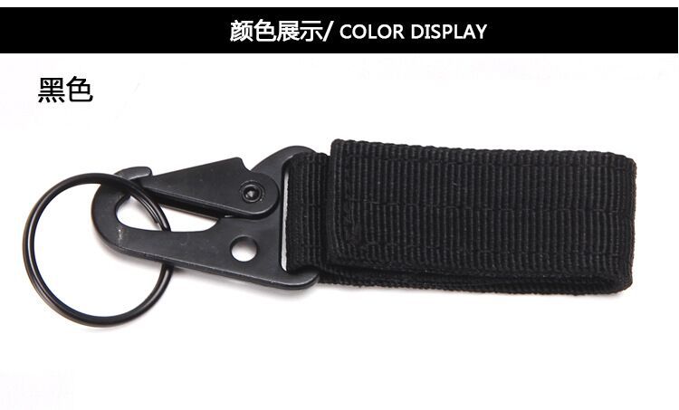Outdoor Tactics Nylon Ribbon Hanging Buckle Multi-Functional Climbing Button Carabiner Olecranon Hooks Multi-Purpose Belt Keychain Manufacturer