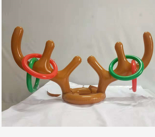 Thicker Inflatable Deer Head Ring Inflatable Christmas Hat Game Inflatable Antler Hat Throwing Ring Currently Available Direct Sale Thicker Inflatable Deer Head Ring Inflatable Christmas Hat Game Inflatable Antler Hat Throwing Ring Currently Available Direct Sale