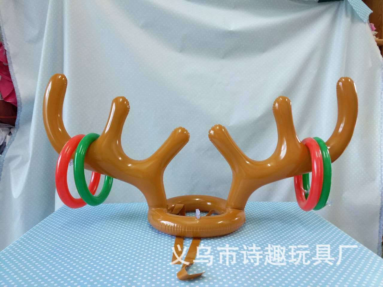 Thicker Inflatable Deer Head Ring Inflatable Christmas Hat Game Inflatable Antler Hat Throwing Ring Currently Available Direct Sale Thicker Inflatable Deer Head Ring Inflatable Christmas Hat Game Inflatable Antler Hat Throwing Ring Currently Available Direct Sale