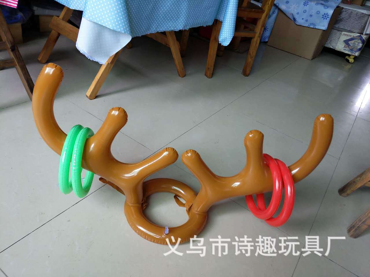 Thicker Inflatable Deer Head Ring Inflatable Christmas Hat Game Inflatable Antler Hat Throwing Ring Currently Available Direct Sale Thicker Inflatable Deer Head Ring Inflatable Christmas Hat Game Inflatable Antler Hat Throwing Ring Currently Available Direct Sale
