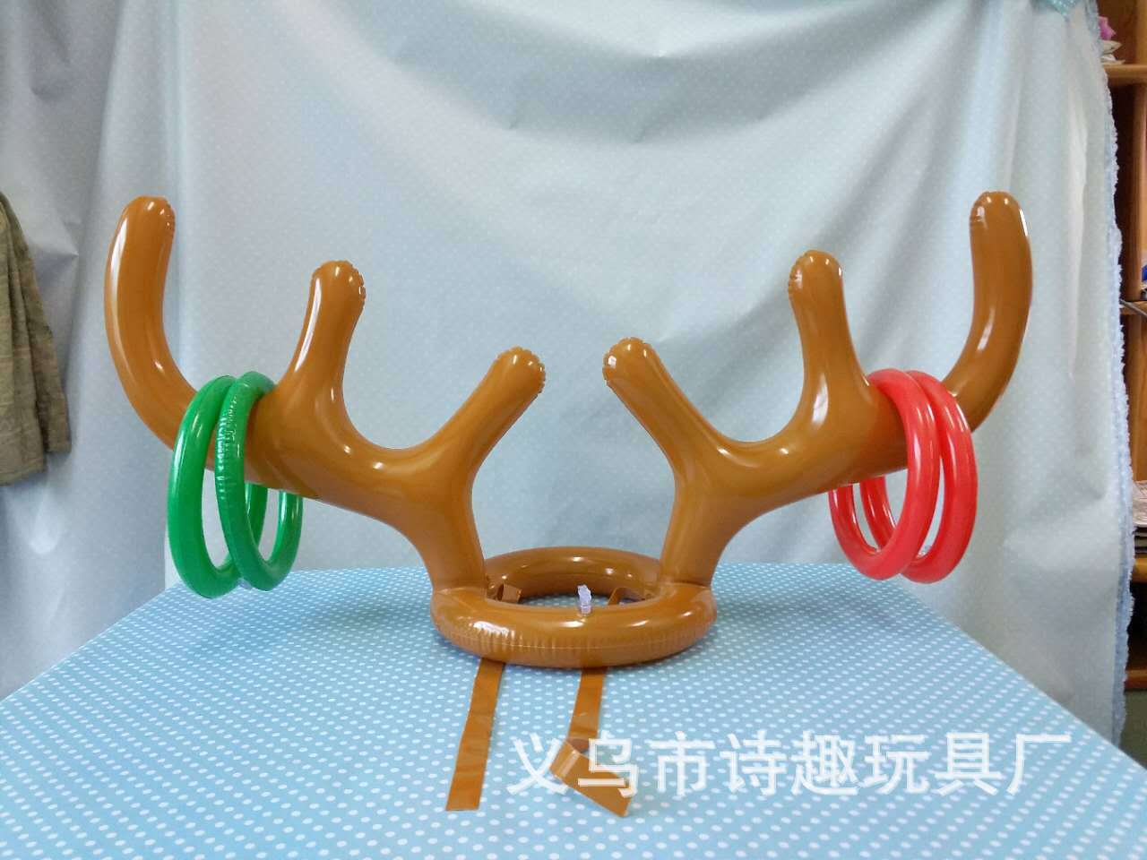 Thicker Inflatable Deer Head Ring Inflatable Christmas Hat Game Inflatable Antler Hat Throwing Ring Currently Available Direct Sale Thicker Inflatable Deer Head Ring Inflatable Christmas Hat Game Inflatable Antler Hat Throwing Ring Currently Available Direct Sale