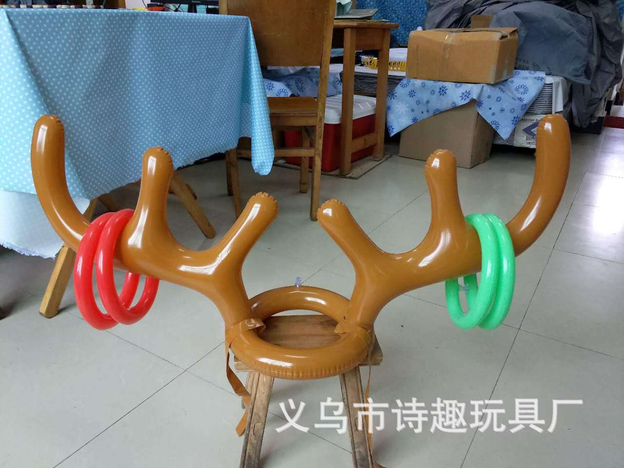 Thicker Inflatable Deer Head Ring Inflatable Christmas Hat Game Inflatable Antler Hat Throwing Ring Currently Available Direct Sale Thicker Inflatable Deer Head Ring Inflatable Christmas Hat Game Inflatable Antler Hat Throwing Ring Currently Available Direct Sale