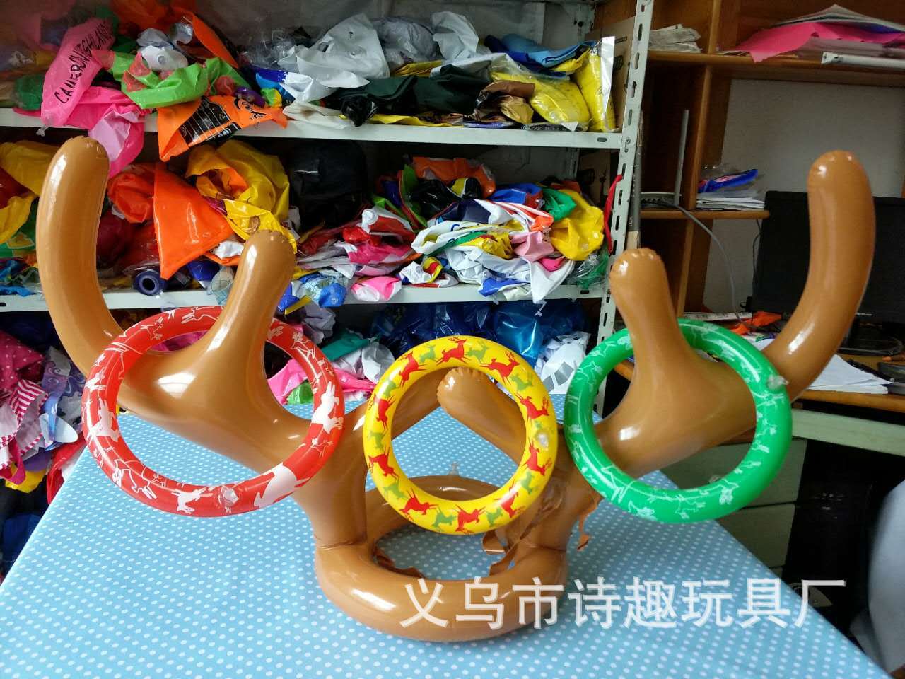 Thicker Inflatable Deer Head Ring Inflatable Christmas Hat Game Inflatable Antler Hat Throwing Ring Currently Available Direct Sale Thicker Inflatable Deer Head Ring Inflatable Christmas Hat Game Inflatable Antler Hat Throwing Ring Currently Available Direct Sale
